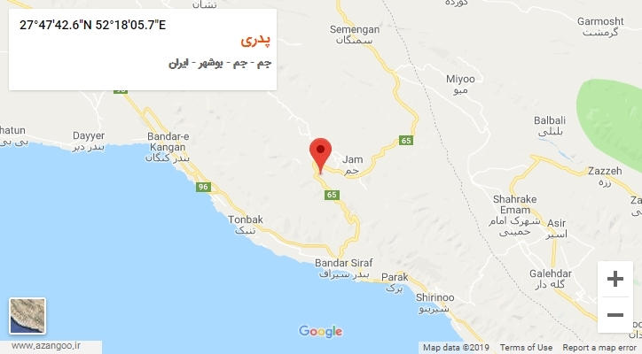 روستای پدری بر روی نقشه
