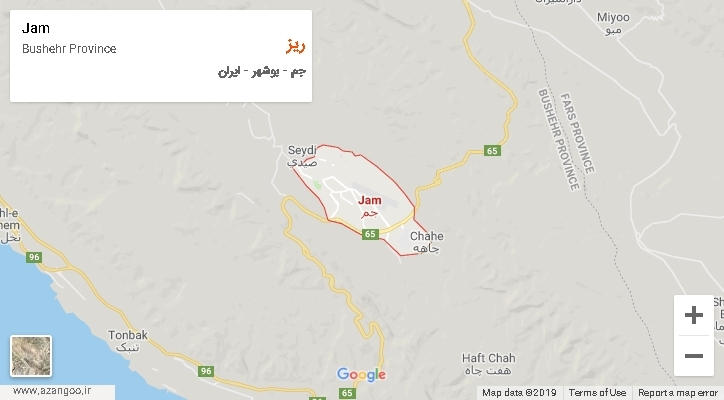 دهستان ریز بر روی نقشه