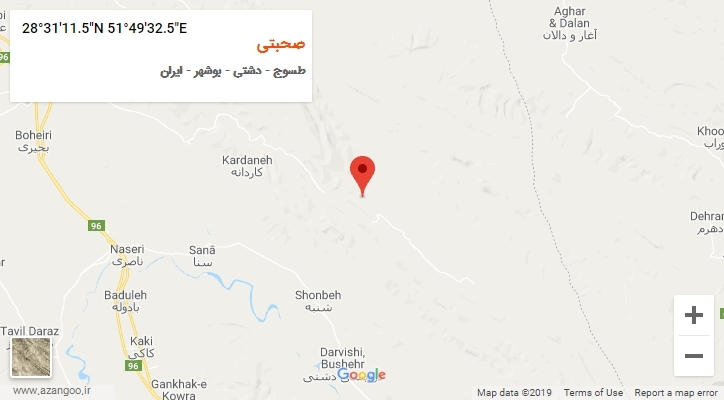 روستای صحبتی بر روی نقشه