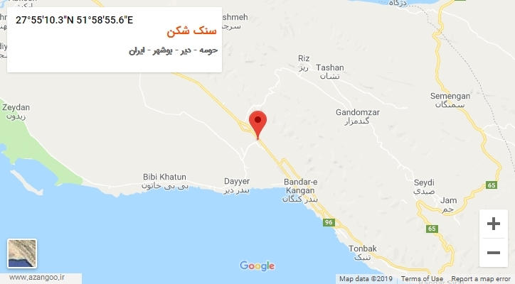روستای سنک شکن بر روی نقشه