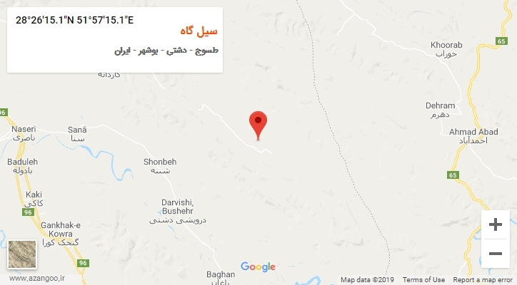روستای سیل گاه بر روی نقشه