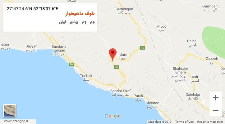 روستای طوف ماهیخوار بر روی نقشه