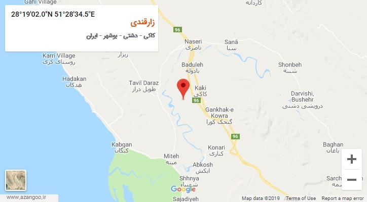 روستای زارقندی بر روی نقشه
