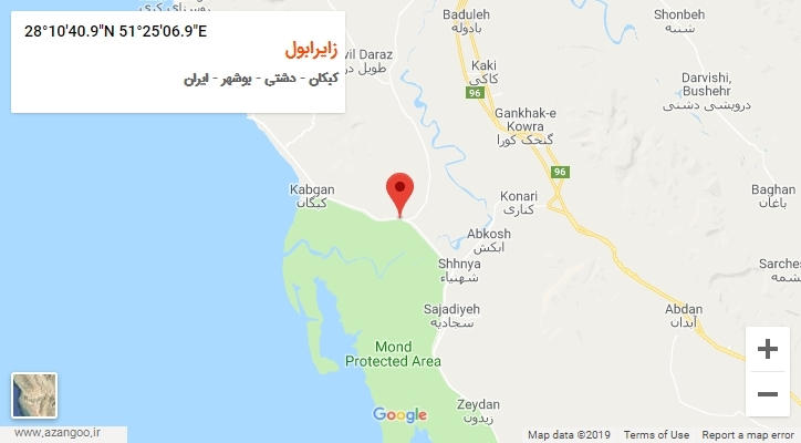 روستای زایرابول بر روی نقشه