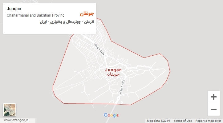 شهر جونقان بر روی نقشه