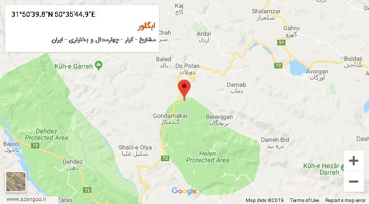 روستای ابگلور بر روی نقشه