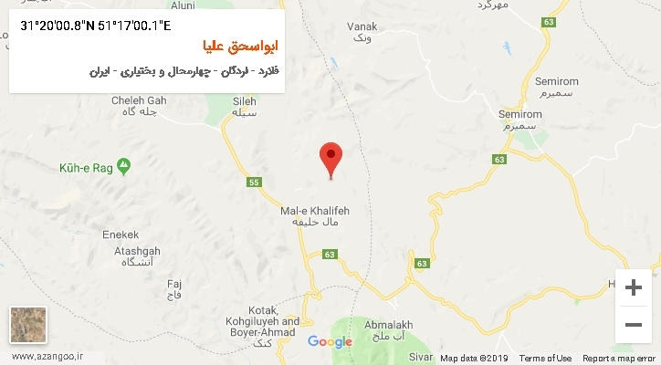 روستای ابواسحق علیا بر روی نقشه
