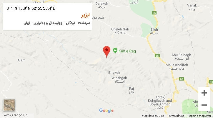 روستای ابزیر بر روی نقشه
