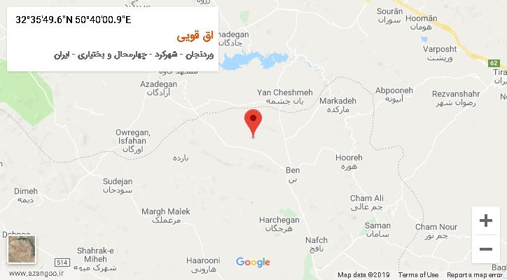 روستای اق قویی بر روی نقشه