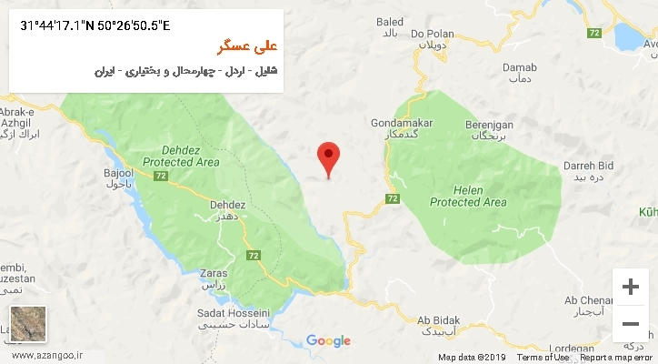 روستای علی عسگر بر روی نقشه