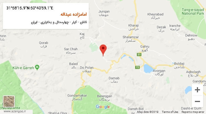 روستای امامزاده عبداله بر روی نقشه