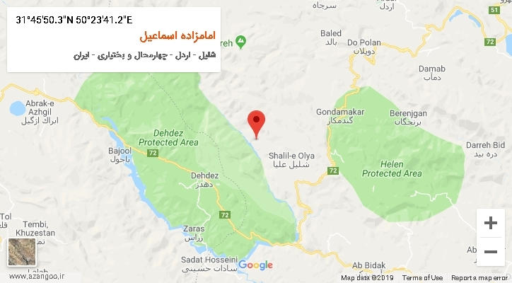 روستای امامزاده اسماعیل بر روی نقشه