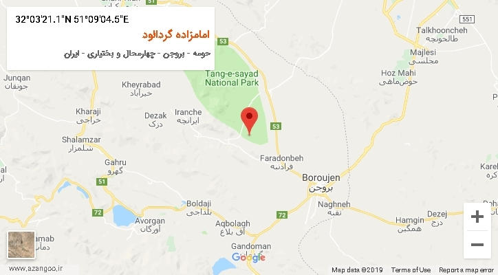 روستای امامزاده گردالود بر روی نقشه