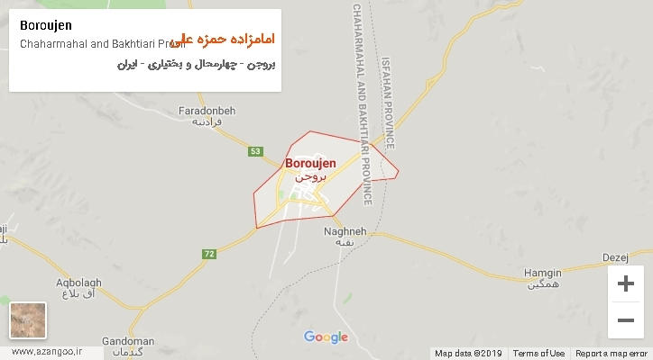 دهستان امامزاده حمزه علی بر روی نقشه