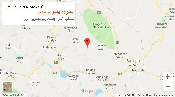 روستای امامزاده شاهزاده عبداله بر روی نقشه