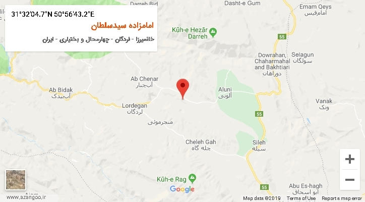 روستای امامزاده سیدسلطان بر روی نقشه