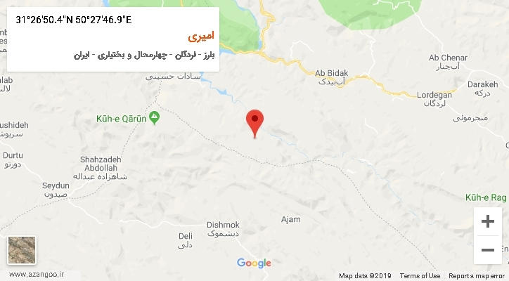 روستای امیری بر روی نقشه