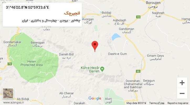 روستای انجیرچک بر روی نقشه