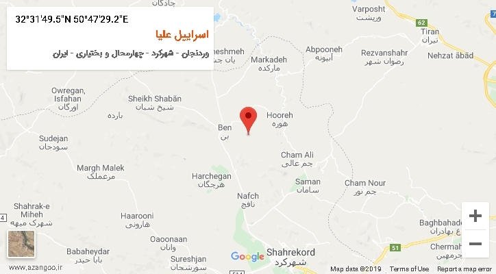 روستای اسراییل علیا بر روی نقشه