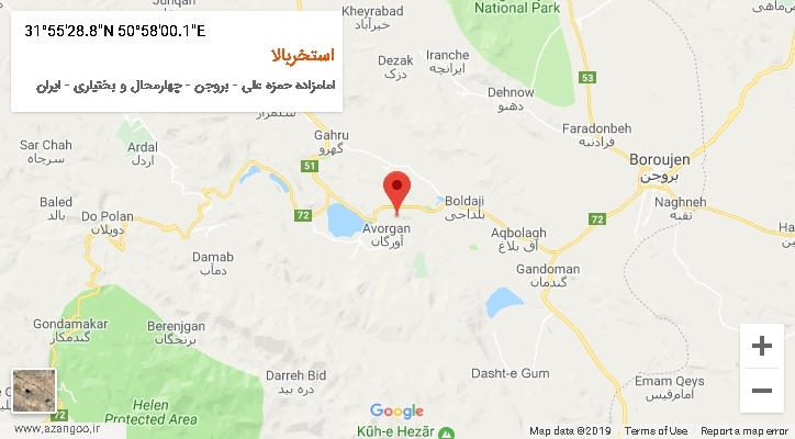 روستای استخربالا بر روی نقشه