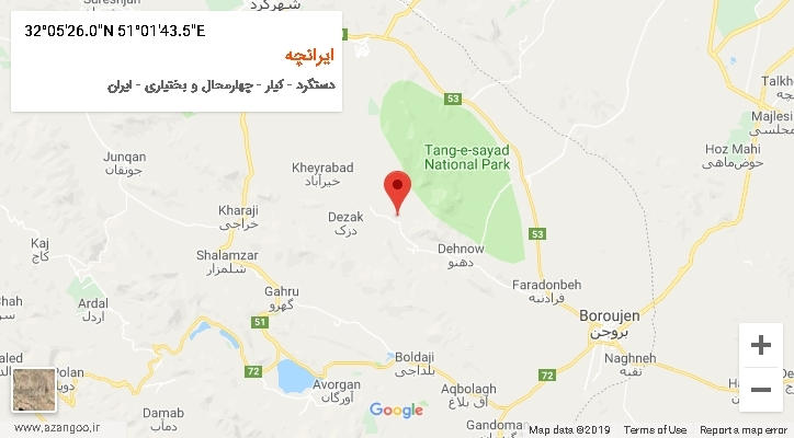 روستای ایرانچه بر روی نقشه