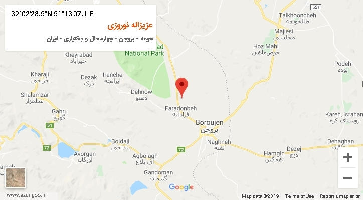 روستای عزیزاله نوروزی بر روی نقشه