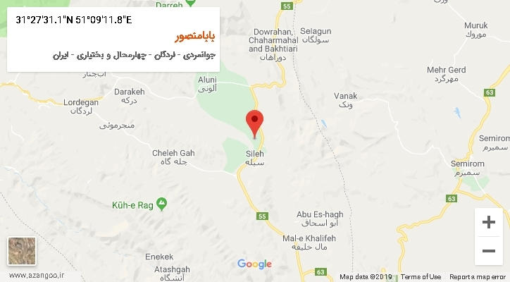 روستای بابامنصور بر روی نقشه
