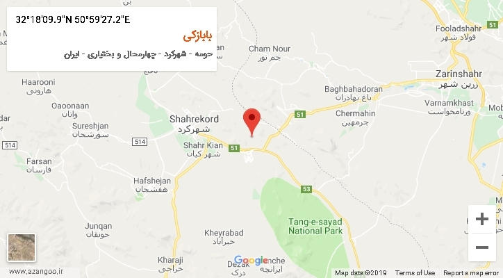 روستای بابازکی بر روی نقشه