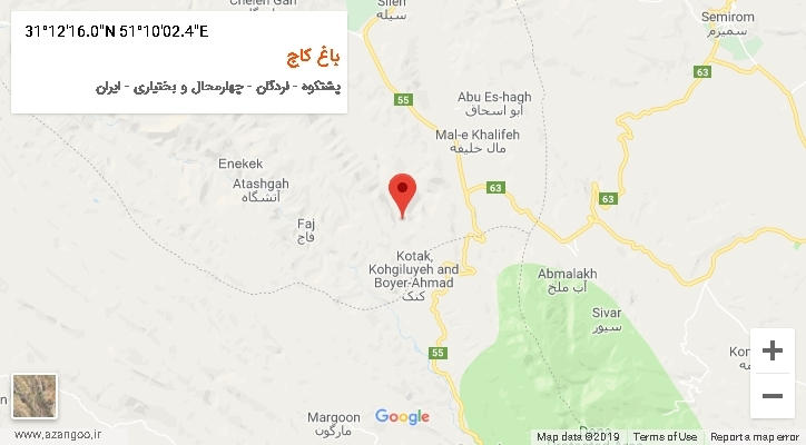 روستای باغ کاج بر روی نقشه