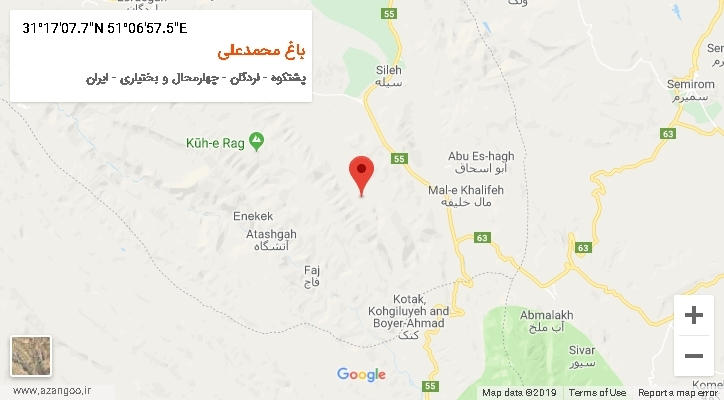 روستای باغ محمدعلی بر روی نقشه
