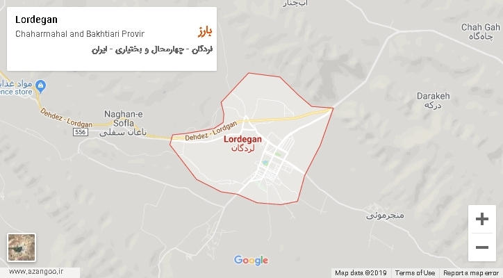 دهستان بارز بر روی نقشه