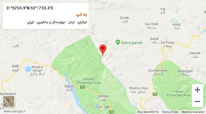 روستای به لپ بر روی نقشه