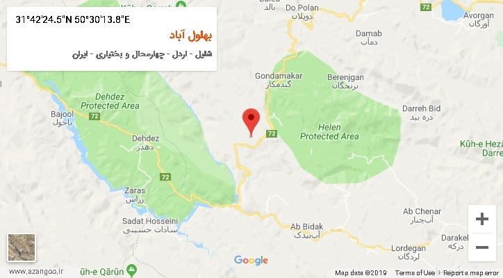 روستای بهلول آباد بر روی نقشه