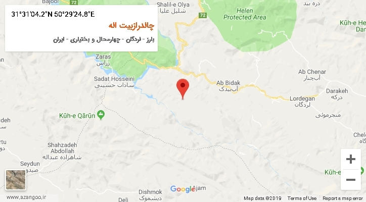 روستای چالدرازبیت اله بر روی نقشه