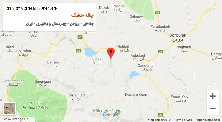 روستای چاله خشگ بر روی نقشه