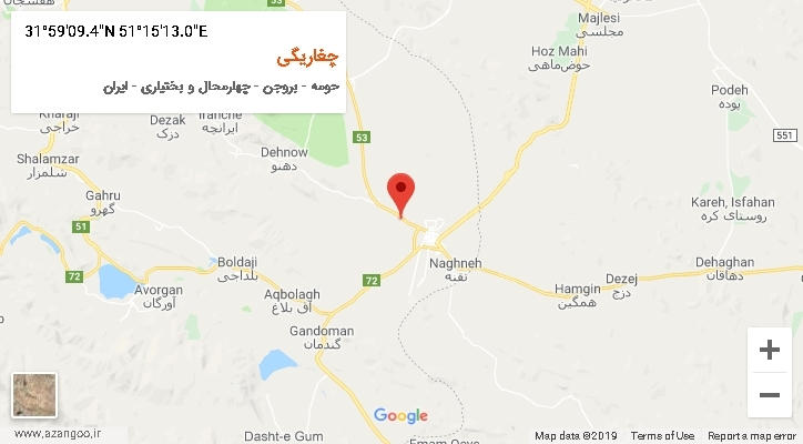 روستای چغاریگی بر روی نقشه