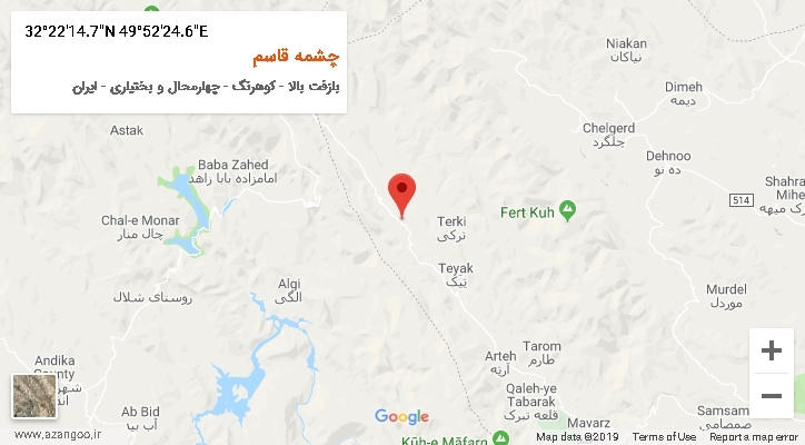 روستای چشمه قاسم بر روی نقشه