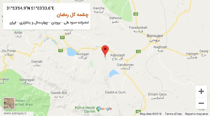 روستای چشمه کل رمضان بر روی نقشه