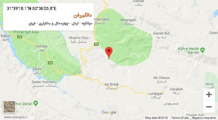 روستای دالگیررفن بر روی نقشه