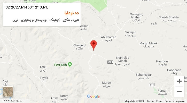 روستای ده نوعلیا بر روی نقشه