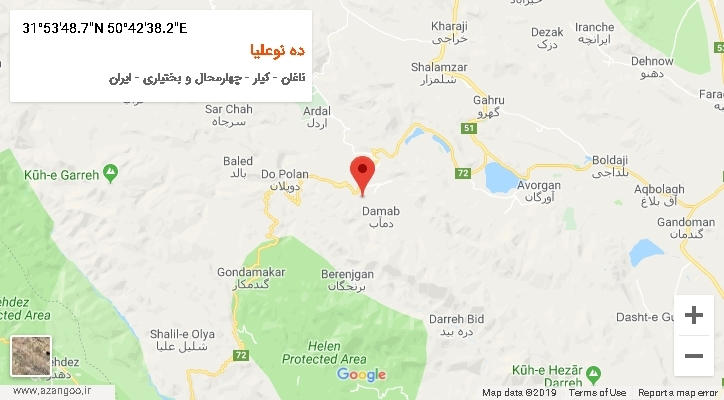 روستای ده نوعلیا بر روی نقشه