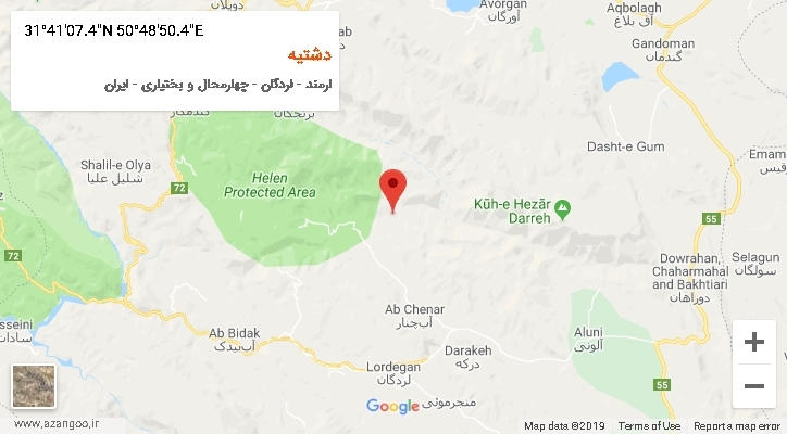 روستای دشتیه بر روی نقشه