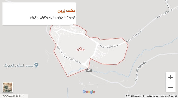 دهستان دشت زرین بر روی نقشه