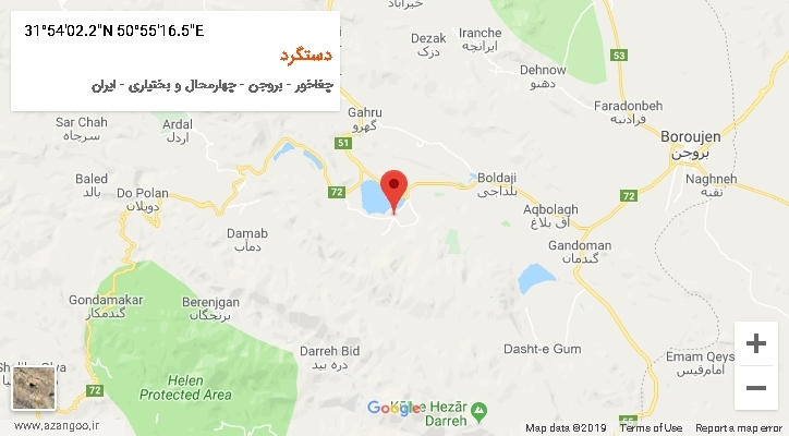 روستای دستگرد بر روی نقشه