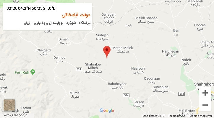 روستای دولت آبادخاکی بر روی نقشه