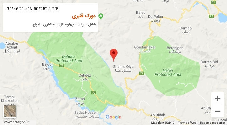 روستای دورک قنبری بر روی نقشه