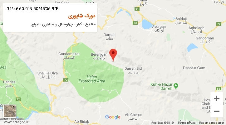روستای دورک شاپوری بر روی نقشه