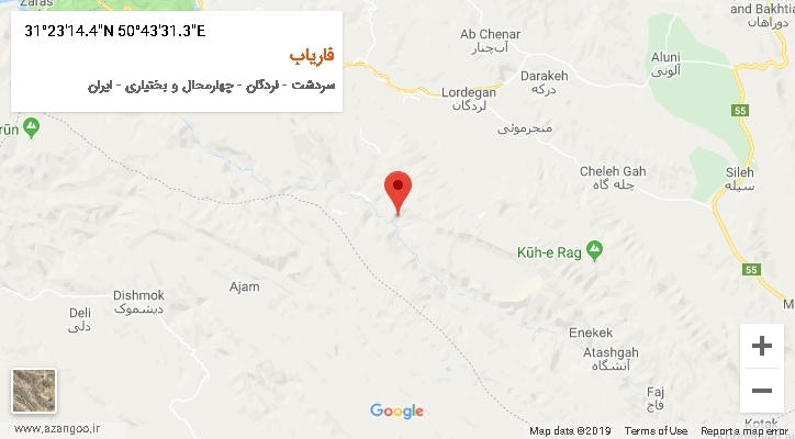 روستای فاریاب بر روی نقشه