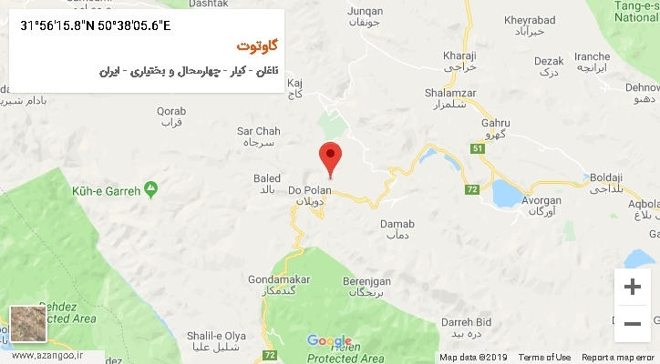 روستای گاوتوت بر روی نقشه
