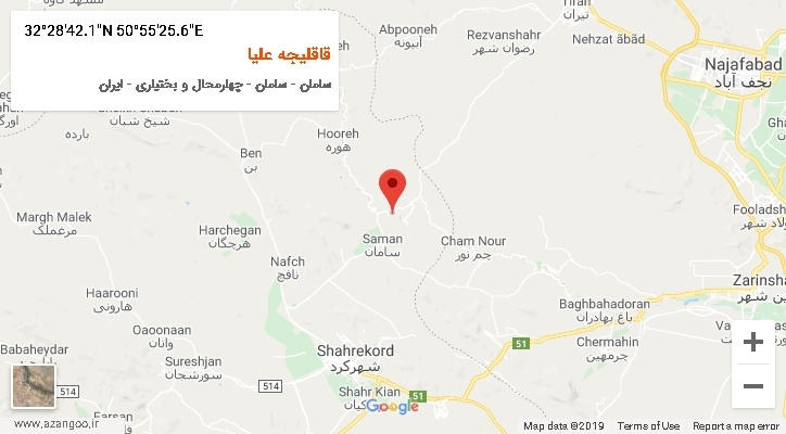 روستای قاقلیجه علیا بر روی نقشه